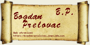 Bogdan Prelovac vizit kartica